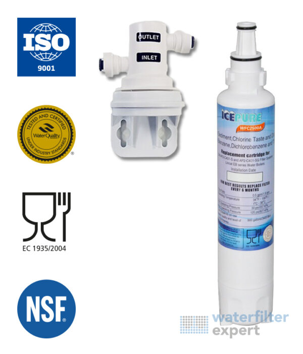 Icepure WFC2500A Waterfilter en Filterkop voor AP2-C401-G